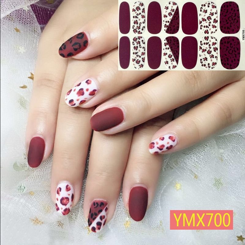 Autumn And Winter Leopard Cow Pattern Nail Stickers
