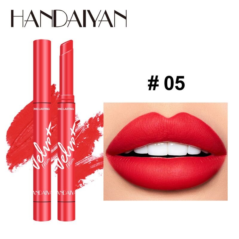 Handaiyan Women Long-Lasting Easy-To-Color Natural Matte Matte Matte Velvet Lipstick