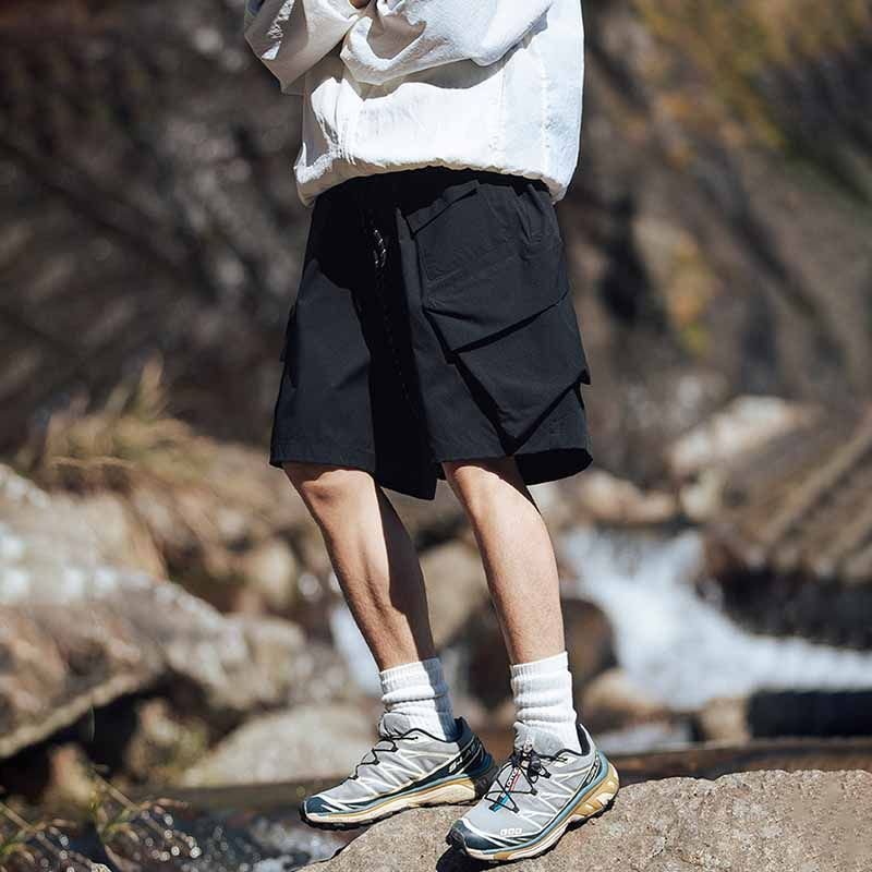 Men Summer Fashion Casual Basic Solid Color Sports Shorts