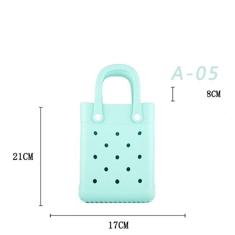 Fashion Solid Color EVA Mini Hole Tote Bag