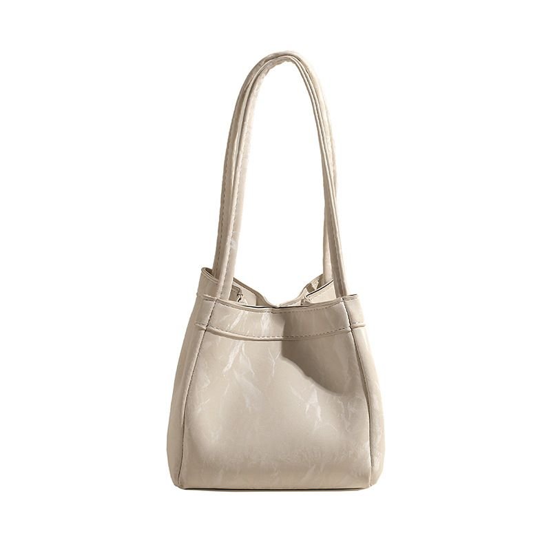 Women Simple Solid Color Magnetic Buckle Handbag