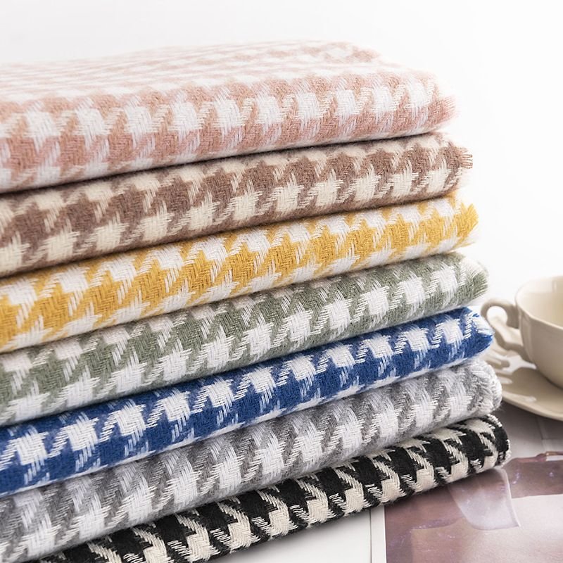 Autumn Winter Women Fashion Houndstooth Cold-Proof Warm Scarf